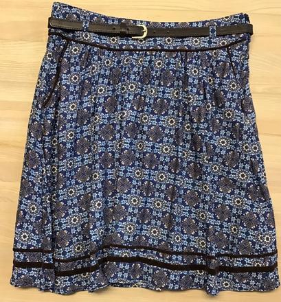 Nariasená modrá kvetovaná sukňa veľ. 34, camaieu,34