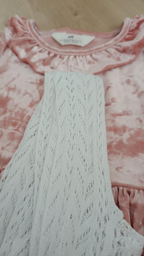 Šaty s čipkovaný pancuskami., h&m,116