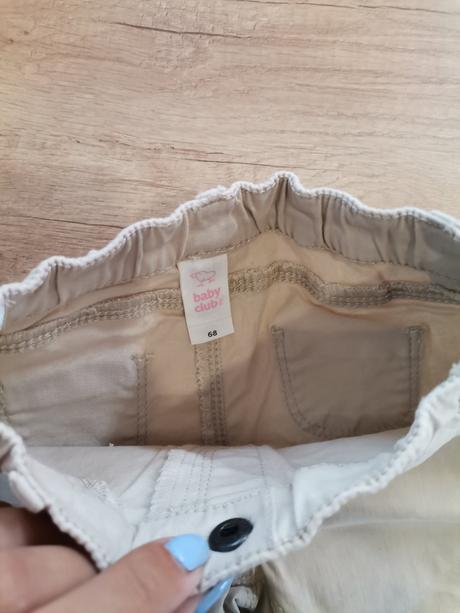 Dievčenské krémové rifle 68, baby club,68