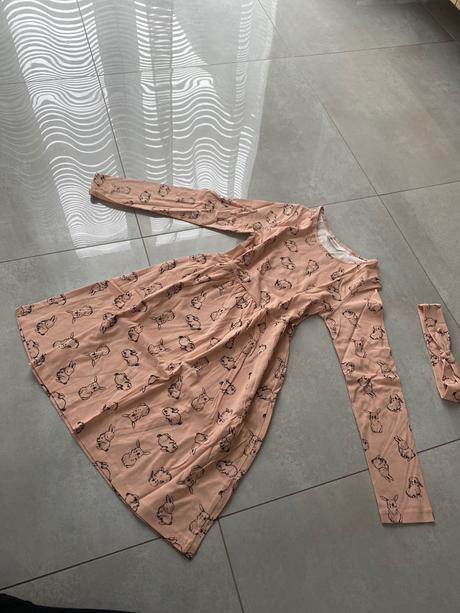 Šaty zajko, h&m,140