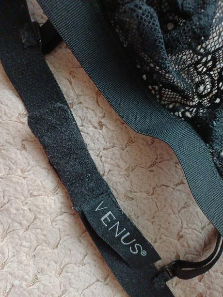 Čierny set čipkovaného spodného prádla, bonprix,s