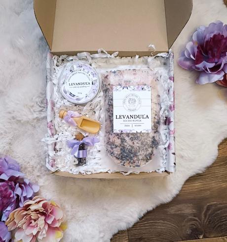 Luxusny handmade set levanduľa-soľ do kúpeľa,peeli, 