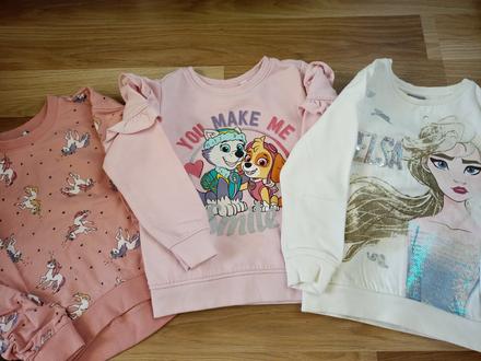 Dievčenské mikinové tričká, 116