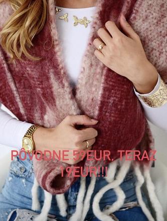 Značkový veľký šál plniaci funkciu akokeby ponča,