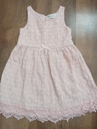 Čipkované šaty h&m vel.98/104, h&m,98