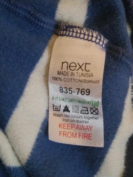 Pásikavé modro biele šatôčky, next, 98-104 cm, next,104