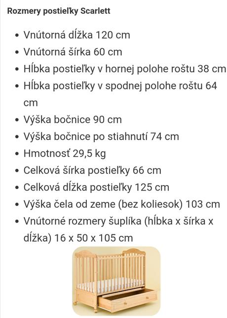 Postieľka pre dieťa s úložným priestorom, šírka (cm): 60,dĺžka (cm): 120