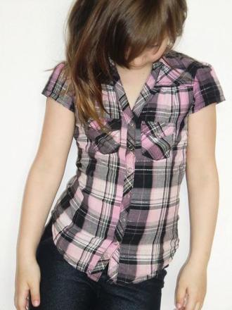 Košielka - blúzka kockovaná vel 116/ 122/128, h&m,122