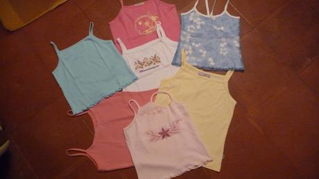 Takmer nenosené tričká sviežich farieb, 152