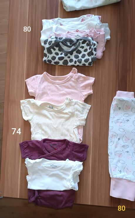 Balík oblečenia pre dievča , 100ks, 68–80