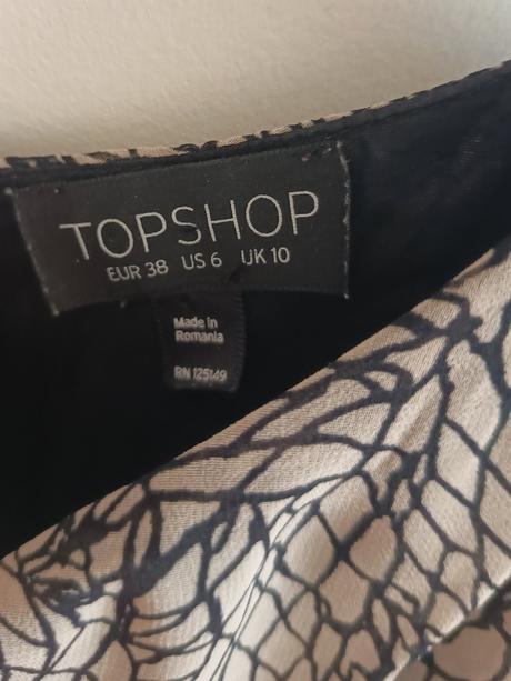 Vzorované šaty s abstraktným motívom, topshop,m