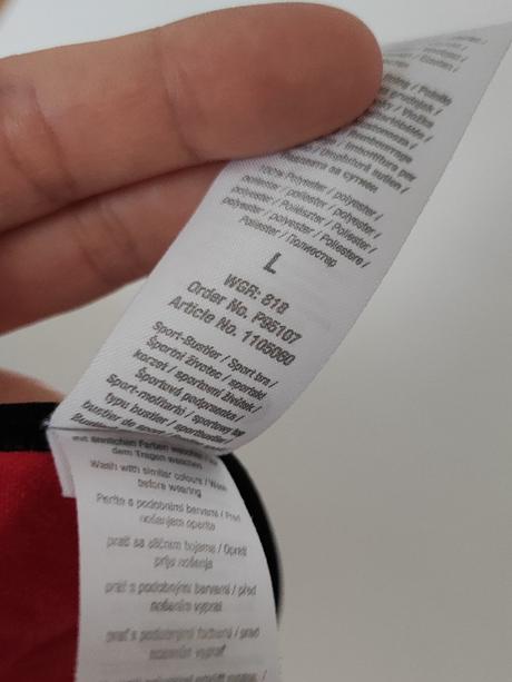 Športová podprsenka, l