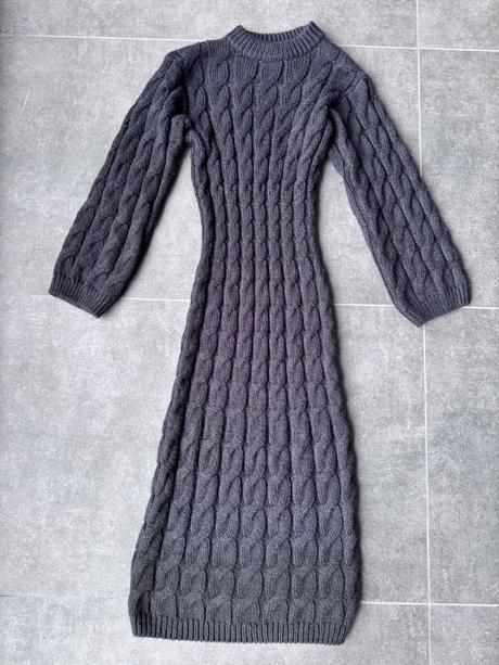 H&m - pletené dlhé šaty, h&m,xs