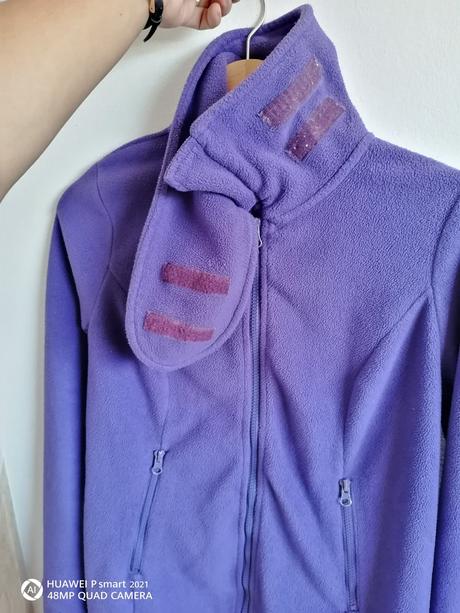 Dlhá tehotenská flisova mikina s golierom, bonprix,m