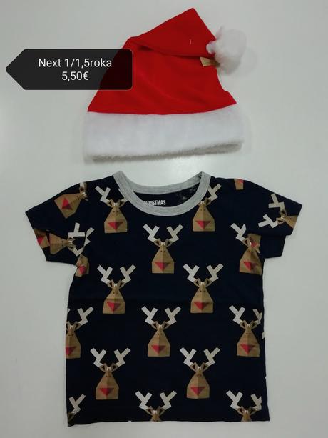 Vianočné tričko so sobmi, next,86