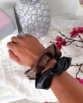 2x koženková gumička do vlasov,