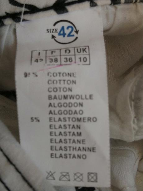 Dámske elastické čierno biele džegíny, smagli ital, s