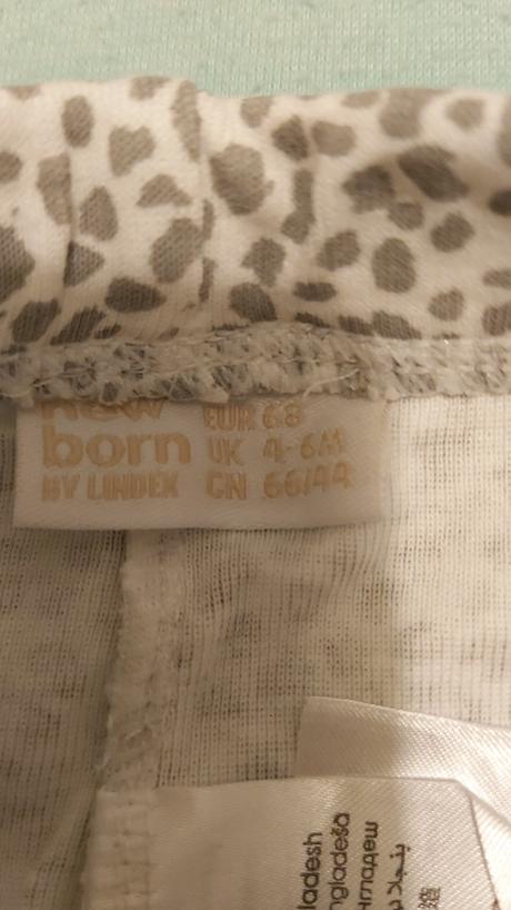 Legíny a čiapka šedý leopard lindex 68, lindex,68