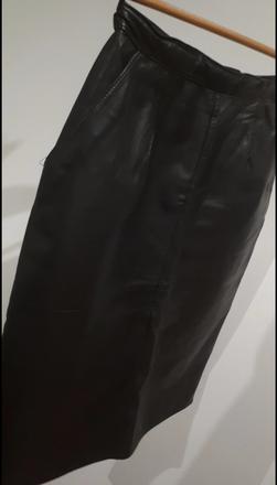 Kožená midi sukňa italia vel 36/38, 38