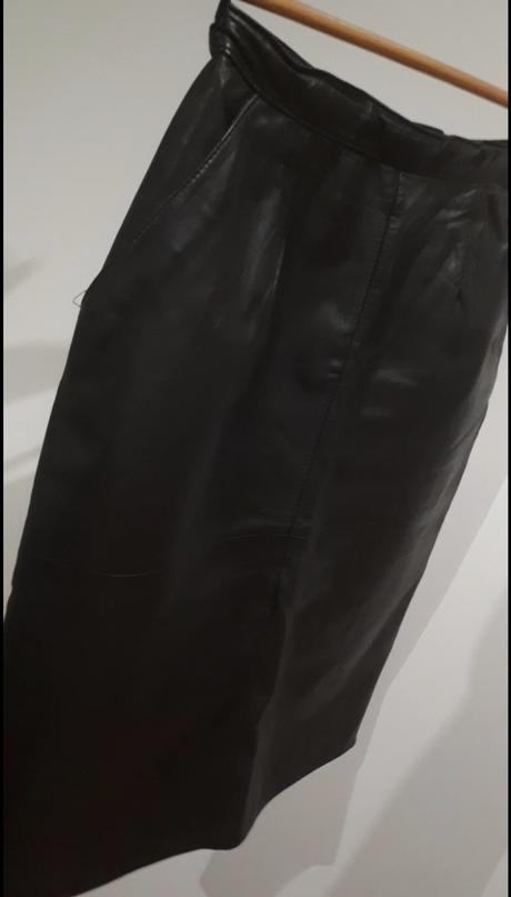 Kožená midi sukňa italia vel 36/38, 38