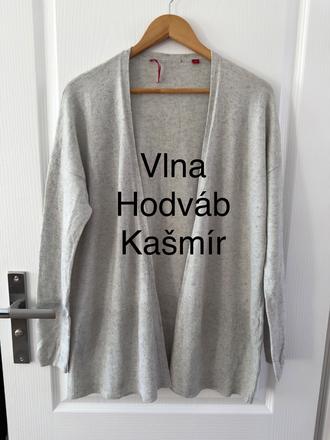 Kardigan zo zmesi vlny, hodvábu a kašmíru, s.oliver,xl