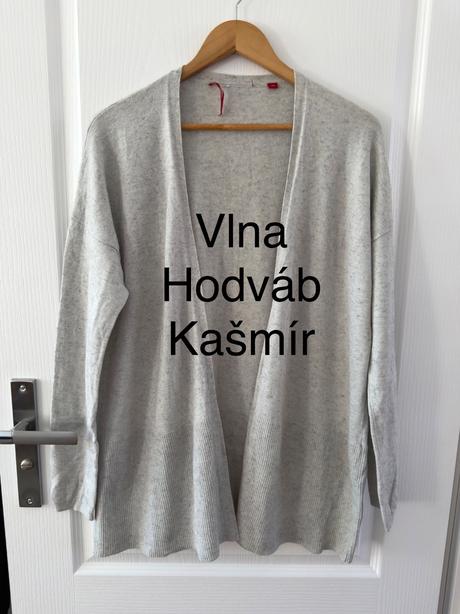 Kardigan zo zmesi vlny, hodvábu a kašmíru, s.oliver,xl