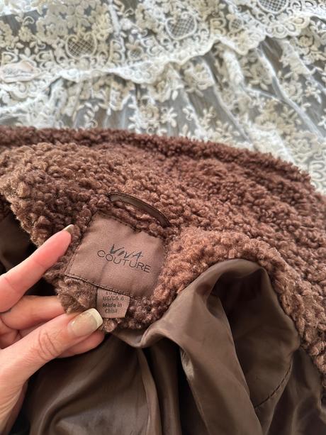 Čokoládový teddy kabat, s