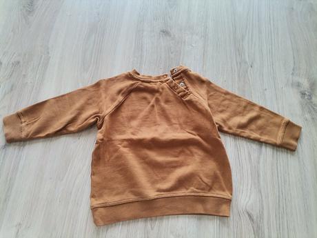 Hnedá mikina s mackom, h&m,86