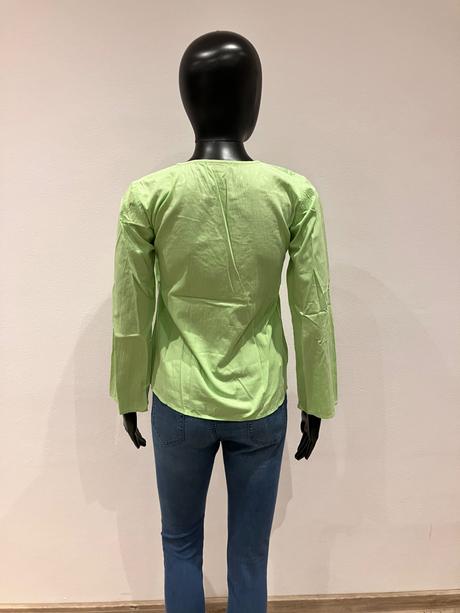 Dámska zelená blúzka s vyšívaným vzorom (m), s.oliver,m