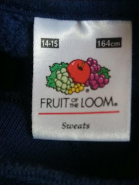 Tmavo modrá mikina, fruit of the loom, 158-164 cm, 164