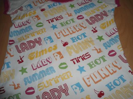 Biele farebne tricko, m