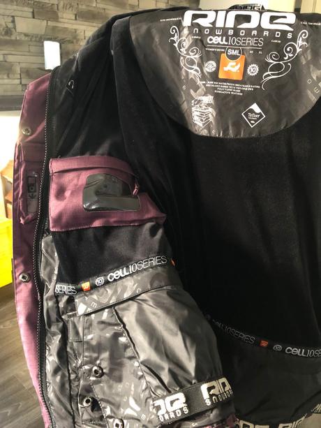 Zimná snowboardová bunda ride bordová, s
