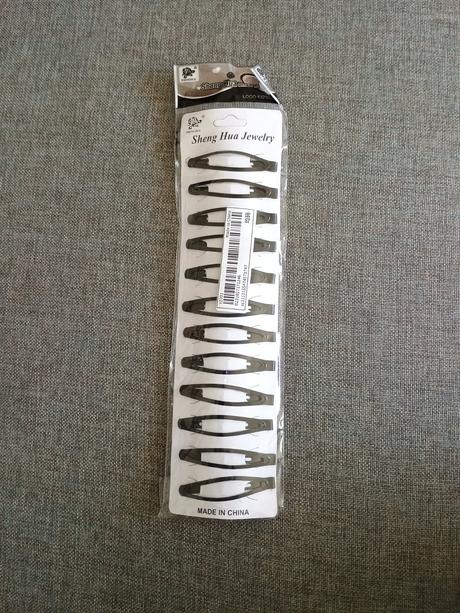 Sponka pukacky čierne 12 ks, 