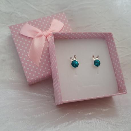 Strieborné náušničky zajačik, 