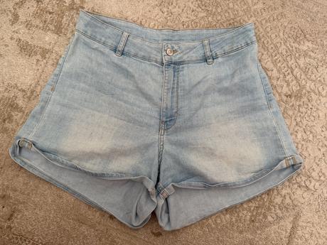 Krátke riflové nohavice, h&m,xxl