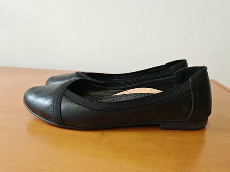 Kožené balerinky s ortopedickou vlozkou, 38