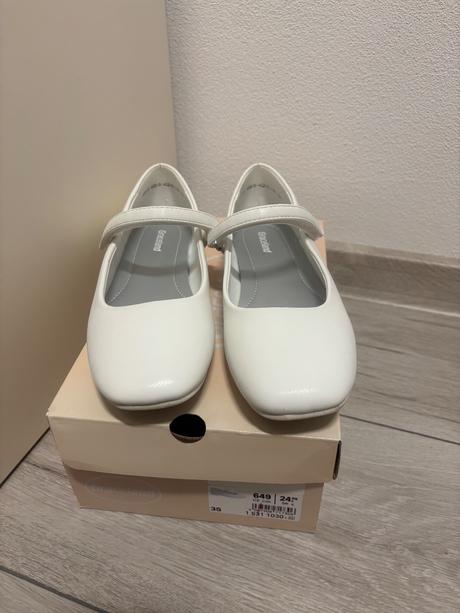 Biele balerínky, deichmann,35