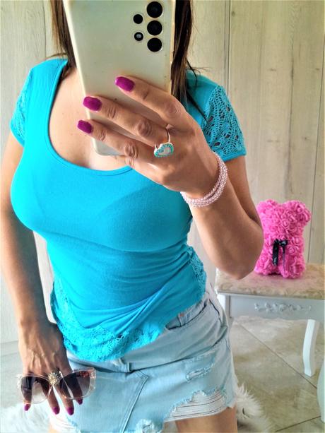 Tričko s krajkou-m/l, m