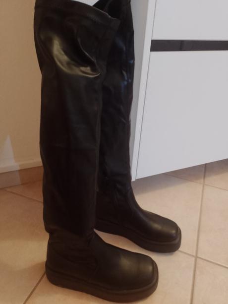 Prechodnéštýlové čižmy nad kolena, 38