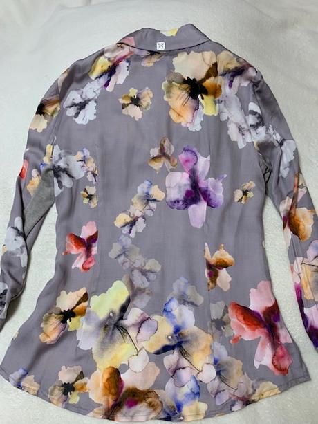 Hodvábna blúzka s čipkou zn. magenta, m