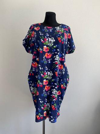 Dámska kvetinová tunika s krátkym rukávom,