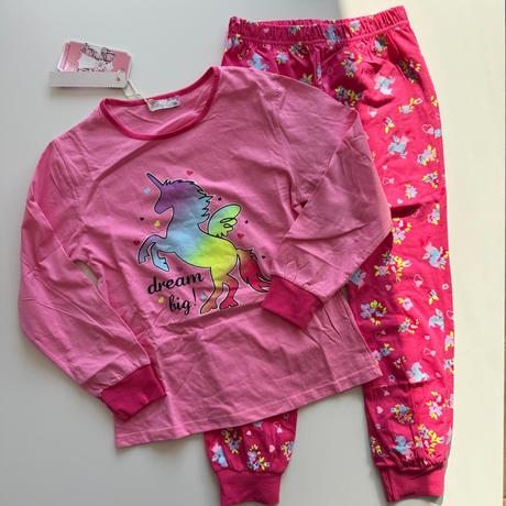 Dievčenské pyžamo unicorn ružová, 134 / 146 / 158