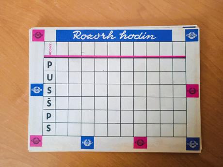 Retro rozvrh hodín jednota, 