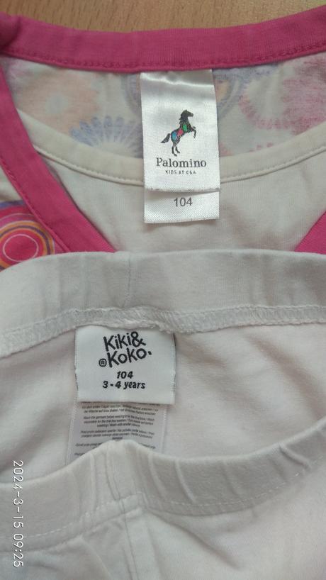 Súprava kvetové tričko s krátkym legíny veľ 104, kiki&koko,104