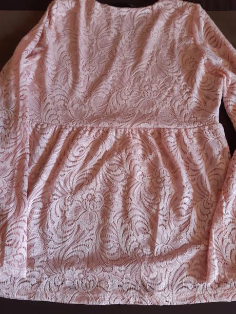 Ružová čipkovaná blúzka, bonprix,38