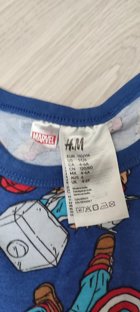 Pyžamo spiderman, h&m,110