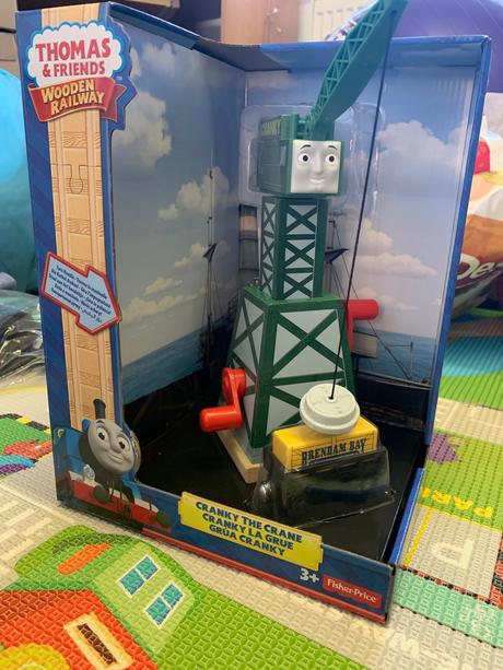Drevený thomas cranky žeriav,