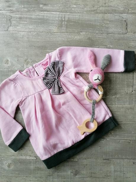 Ružová mikinka s mašlou, 86