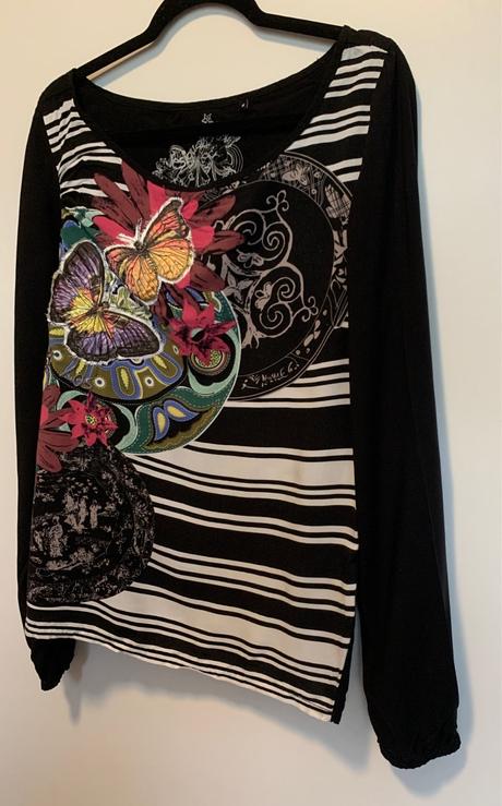 Desigual čierne tričko s dlhým rukávom, desigual,m