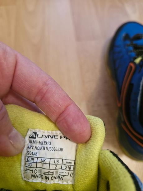 Alpine pro topanky velk. 33, alpine pro,33